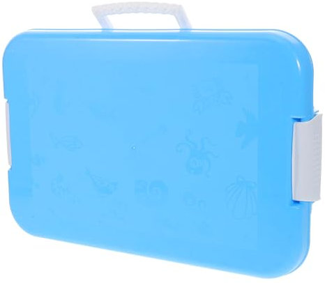 VICASKY Sabbiera Di Plastica Con Coperchio e Maniglia Contenitore Per Giocattoli Vassoio Per Sabbia Perline Per Sabbia Cassa Per Attività Con Giocattoli Adatta Per Interno Ed Esterno Casa