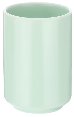 QUARKZMAN Tazas de Té de Cerámica Japonesa 8Oz / 240Ml Color Sólido Simple sin Asa Tazas de Té de Cerámica con Acabado Mate Cilíndricas para Té Matcha Vino Té Verde Café Bebidas, Verde