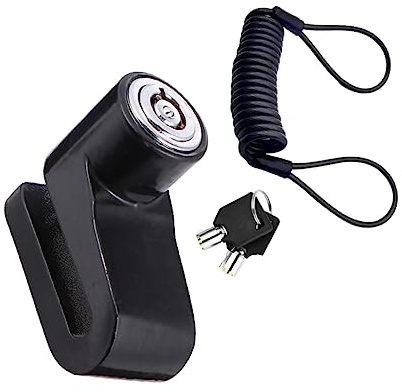 Sosoport Candado De Disco para Motocicleta De Acero Candado De Freno De Disco para Bicicleta Bloqueo De Llave Resistente para Diario Exteriores