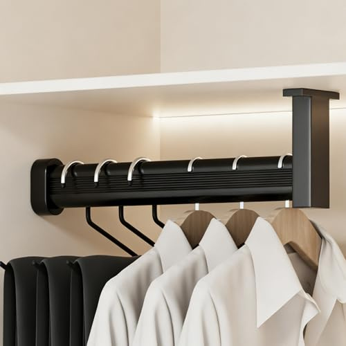 Ampolliera Sotto Pensile, Barra Appendiabiti A Forma Di U/L, Elevata Capacità Di Carico, Per Uso Domestico, Guardaroba, Ufficio(L-style,80cm/31.5in)