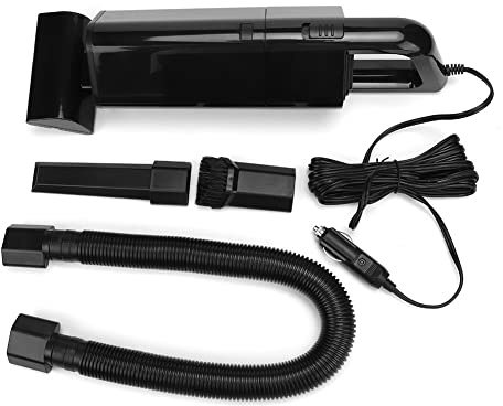 Klanata Aspirateur à Main Portable pour Voiture 12 V – Aspirateur Automatique Humide et Sec Haute Puissance 120 W – Aspiration 4000 PA pour Le Nettoyage intérieur du véhicule, Noir (Noire)