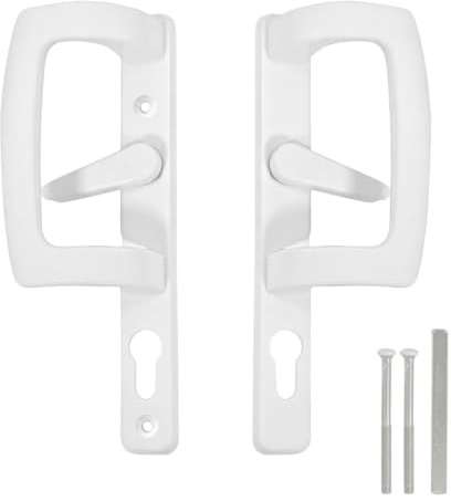 Cormunalis 92mm 92PZ uPVC Sliding Patio Door Handle Replacement with Inline Locking Lever Powder Coated Durable Finish (92mm)