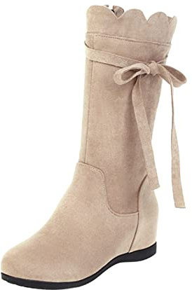 Generiska stövlar dam halvhög cowboystövlar mocka fjäril | Västerländska stövlar dam platt med dragkedja kilklack halvstövlar eleganta slip-stövlar bekväma vandringskängor