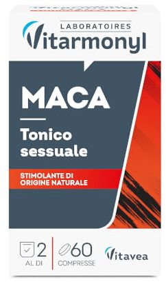Vitarmonyl Maca - Adattogeno e Stimolante Naturale - 60 Compresse | Radice Maca - Supporto Energetico Uomo e Donna, Riduce la Stanchezza Fisica e Mentale - Senza Glutine, Vegano - 1 Mese