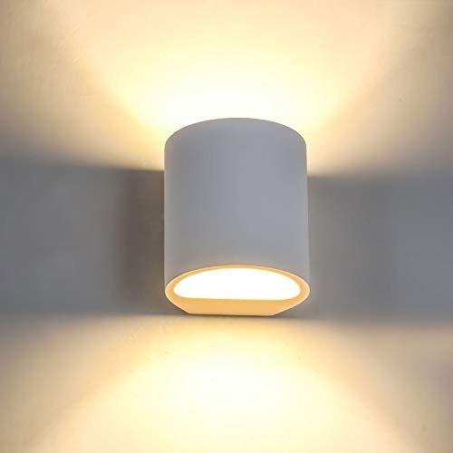 SHYOSUCCE LED Wandleuchte Innen mit ersetzbaren 3W G9 LED Lampe Warmweiß Gips Wandlampe für Wohnzimmer Schlafzimmer Treppenhaus Flur
