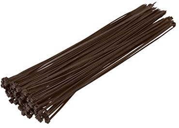 sourcing map 100 Stück Markierung Kabelbinder Braun 200mmx2.5mm Selbstsichernde Kabelbinder Set Beständige Kabelbinder Wiederverschließbar Kabel Organizer für Kabelmanagement Kabelschutz