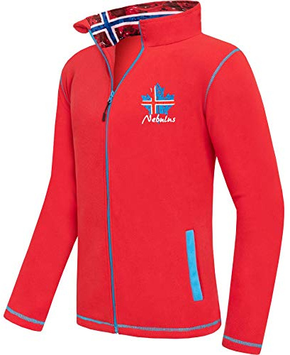 Nebulus Herren Fleecejacke Next, warme Fleece Jacke, mit langem Full-Zip Reißverschluss