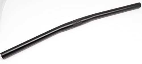 Alu Fahrrad Lenker Flat Bar Handlebar für Mountainbike Eingangrad/Fixie Singlespeed Faltrad Kinder Fahrrad 540-560mm 5° Schwarz Silber (Schwarz, 560)