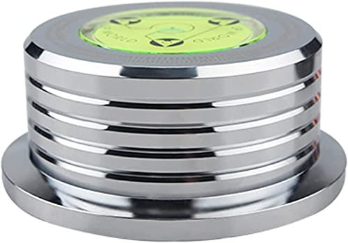 LP Gewichtsscheiben-Stabilisator, 50 Hz Plattenspieler-Level, HiFi 3-in-1 Stroboskop-Geschwindigkeitsskala, Record Puck, 45 U/min, Vinyl-Klemme mit Wasserwaage für Phonograph-Spieler