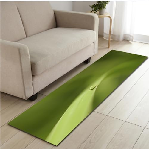 MYPALL Küchenläufer Grüne Blätter Rutschfester,wasserdichter,abwaschbarer Küchenteppich,Teppich Läufer Küchenmatte für,Flur,Schlafzimmer,Badezimmer 40 x 100cm
