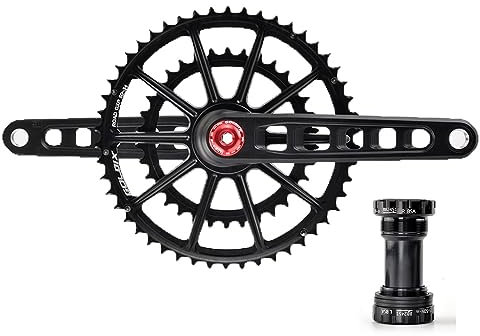 Fahrrad Kurbel Garnitur GXP 165mm 170mm 172.5mm 175mm Hohle Integrierte Crankset 50-34T 52-36T 53-39T for 9/10/11/12 Fach mit Tretlager(52-36T,170mm)