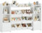 FOREHILL Kinderregal mit 8 Boxen Kinderschrank Holz Bücherregal für Kinder Aufbewahrungsbox Kinderzimmer Möbel mit Spielzeugkiste 138,8 x 94,3 x29,6 cm weiß