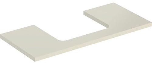 Keramag Geberit ONE Waschtischplatte, Ausschnitt mittig, für Aufsatzwaschtisch, 105x3x47cm, 505.284.00.; Farbe: Sand-grau lackiert hochglänzend