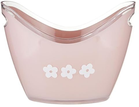 Santa Barbara Design Studio Beverage Buckets Acrylic Ice Bucket with Handles, 10.8 x 8, Pink Flowers