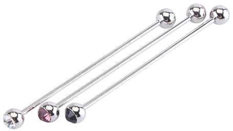 iSpchen 3PCS Strass Kragen Bar Kragen Metall Kragen Clip Anzug Krawatte FüR Valentinstag JubiläUm Arbeit Meeting,#01