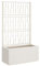vidaXL Jardinière avec Treillis, Lit Surélevé, Bac à Fleurs, Pot de Plantes, Boîte à Fleurs Jardin Patio Terrasse Extérieur, Blanc PP