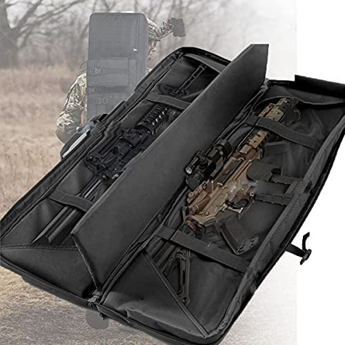 Gewehrrucksack Weiche Gewehrkoffer Gewehrkoffer, Gewehrtasche, Waffentasche, taktische Doppelgewehr-Waffentasche – weiche Range-Tasche – Platz für zwei Gewehre, Schrotflinten und Aufbewahrung für Pis