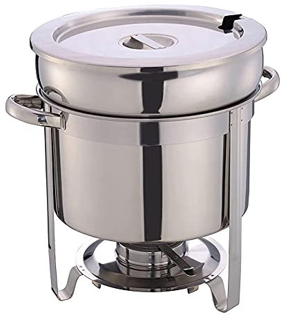 Estufa de sopa de acero inoxidable con estante para quemar, suministros de catering para eventos, juego de buffet de olla caliente perfecto para fiestas