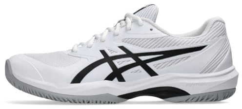ASICS Men's Game FlyteFoam Tennis Shoes, 11.5, White/Black