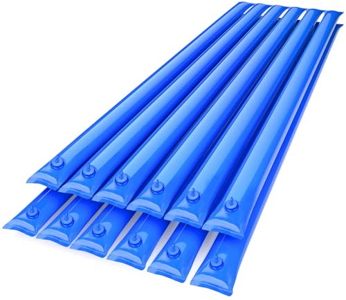 Fologtoo 0,7 mm förtjockad blå vintervattenslang för simbassängöverdrag, 12-pack 10 fot poolskydd vattenväskor, poolskyddsvikter för poolskydd, tre lager kompositmaterial