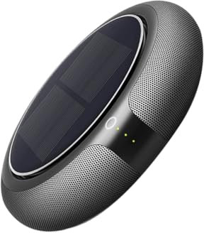 Cabilock kleiner Ionisator spannung autoluftreiniger verstauboxen entschlackung Studienraum Solarbetriebener Mini Auto- Black