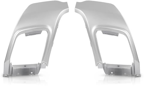 CNNELL Exhaust Pipe Cover Trim Compatible with Land Rover Range Rover Evoque 2012-2018 Car Exterior Rear Bumper Exhaust Cover Decor Left & Right Silver
