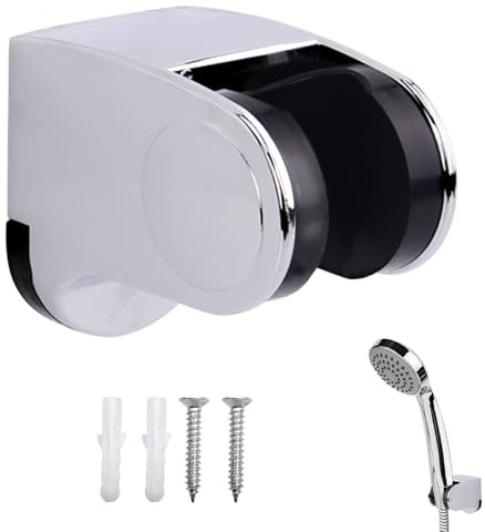 Aiyraa Duschhalterung Mit Bohren, Duschkopfhalterung Verstellbar, Handbrause Halterung Universell Für Badezimmer Und Toilette