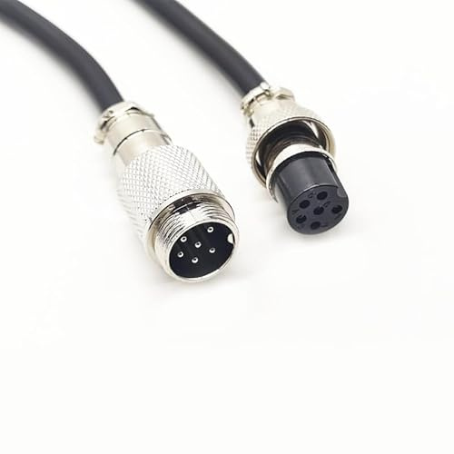 Cavo GX16 6 poli maschio a femmina per aviazione, GX16 6Pin femmina a maschio spina cavi elettrici per montaggio su pannello, adattatore aereo in metallo circolare per navi 22AWG (10 metri)
