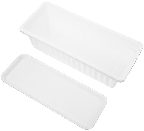 ANDRESLAD 2pezzi Vasi Per Fiori Da Balcone Vasi Per Verdure Da Giardinaggio Per Piante Bianco Anti-perdita Spesso Facile Spostare e Riutilizzabile