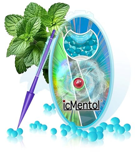 icMentol - 200pcs Menthol Ball, Menthol Capsules, Crushballs, Crush Ball (Blue Ice Mint)