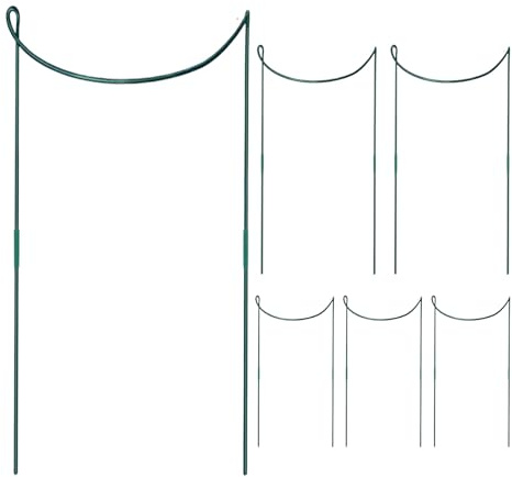 Tutores para,6 Piezas Tutores Medio-Cierre Aros para | Soporte Barras Remoladoras Medio-Redondas Malla Antioxidante para Jardineras Exterior