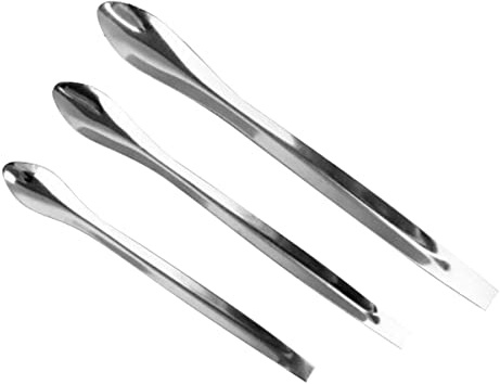 OATIPHO Espátulas de Maquillaje Cucharas Cosméticas de Acero Inoxidable Set de 3 para Aplicación de Crema y Polvo para Rostro y Cuerpo