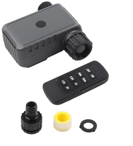 Minuteur d'irrigation intelligent avec télécommande, système d'arrosage sans fil de portée de 50 m, 6 modes programmables (5-120 min), étanchéité IP55 et batterie de 6 mois et plus, pour tuyau