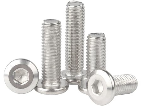 Ctyjia 20 Pezzi Bulloni Completamente Filettati M3 x 4mm Viti a Esagono Incassato a Testa Piatta, Viti a Macchina Acciaio Inox 304