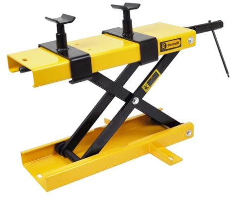 Motorbike Scissor Jack Lift 1100b/500KG Wide Deck Hoist Stand for ATVs Bike Motorbike 45x15cm Platform 90mm-400mm Heavy Duty Steel Dirtbike Table Bench Vehicle