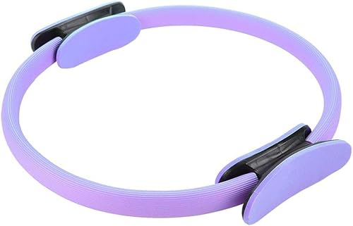 Mayhug Anello per fitness e pilates, con doppia impugnatura, anello di resistenza per cosce e gambe, 38 cm (viola)