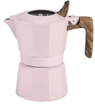 MHW-3BOMBER Italian Espresso Maker Stovetop Coffee Machine,Cafe Brewing Tools Home Barista Accessories(100ml Pink)