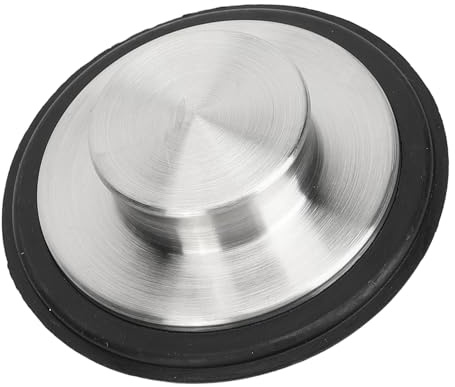 Rushbom 2 Tapones de Fregadero de Cocina de Acero Inoxidable, Tapones de Fregadero de 8 Cm para Evitar Residuos de Alimentos, Cubierta de Drenaje de Fregadero de Acero Inoxidable para