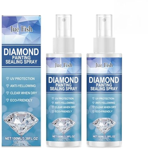 2 Stück Diamond Painting Versiegelung Spray 100ml,Diamond Painting Kleber
