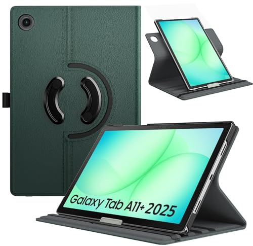 TiMOVO Coque Rotatif pour Samsung Galaxy Tab A11+ Plus 11, Vert Nuit