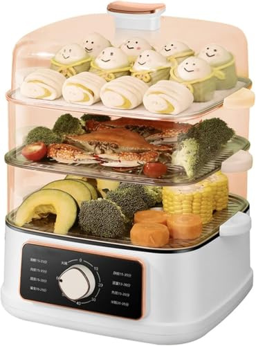 Vaporiera Elettrica Home One Multi-Functional Steam Pot Pentola Calda Vaporiera Elettrica in Acciaio Inox Multistrato