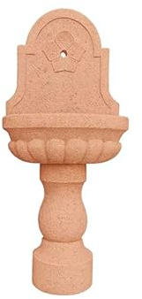 Geosism & Nature Fontana in Pietra con Vasca (Marmo Rosso Verona) per Giardino, 60x40xh135 cm (FO03)