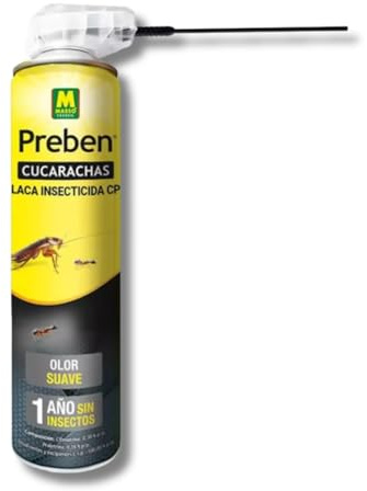 Preben Laca Insecticida Cucarachas, Hormigas, y Otros Insectos Rastreros con Aplicador de Precisión MUY EFICAZ | 600 ml | Uso en Interior y Exterior | Acción de Contacto hasta 1 año | Nexum Market