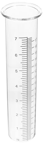 WOONEKY Pluviometro Tubo Ricambio in Vetro Borosilicato Trasparente e Durevole per Misurazione Pioggia Esterno Giardino Prato