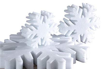 Riffelmacher 68331 Dekoration 3D Flocke Schneeflocke im Beutel-Weihnachten und Basteln 40 cm, Weiß