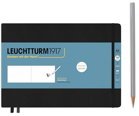 LEUCHTTURM1917 362366 Landscape skissbok med hårt omslag 112 sidor (150 g/m²) svart