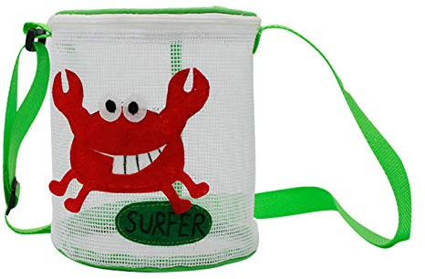 Strandspielzeug Tasche Netz Strandtasche Sandspielzeug Tasche Mesh Beach Bag Sandspielzeug Wasserspielzeug Rücksack Beutel Für Kleinkind Kinder Jungen Mädchen Badetasche (Grün)