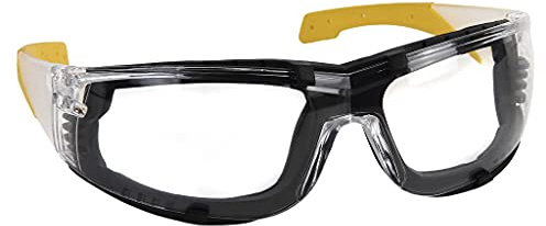 Gafa de Seguridad Acolchada con Foam Removible | Color Negro y Amarillo | Muy cómodas y Seguras