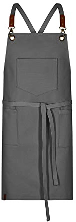 EXNER Canvas Latz-Schürze, Gastro-Schürze, Küchen-Schürze, Service-Schürze, 100% Baumwolle, Unisex, in 11 Farben lieferbar