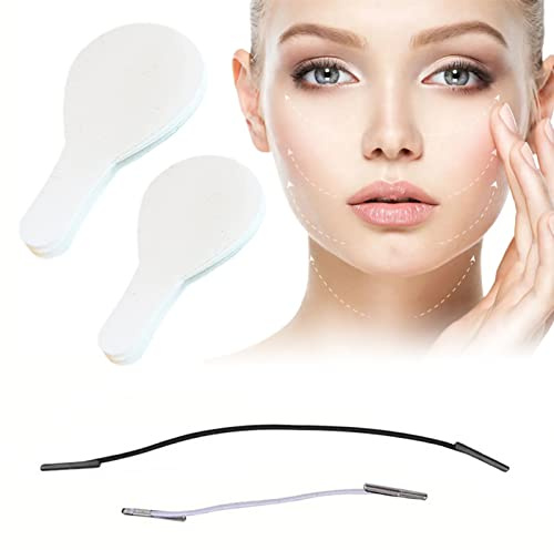 Face Lift Tape 60 stycken Omedelbart osynligt ansikte klistermärke lyft ansikte klistermärke ansiktslyft makeup ansiktslyft verktyg för ansikte för anti-åldrande av kvinnor